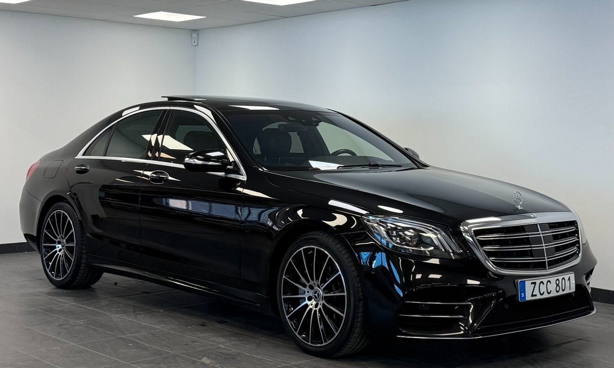 2018 Mercedes-Benz S 400 d 4M 9G AMG *Pano*Burm*Baksätespkt*360°*Sv-såld